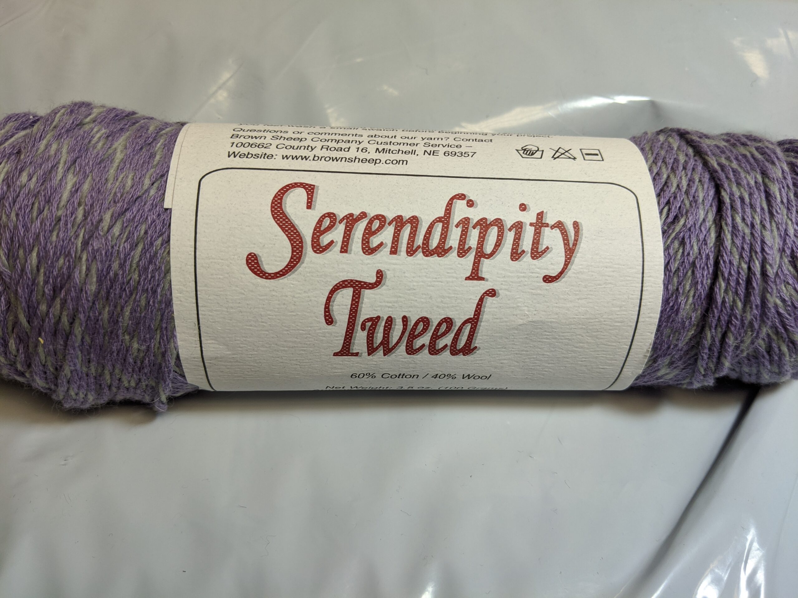 Brown Sheep Serendipity Tweed – Lavender Phlox
