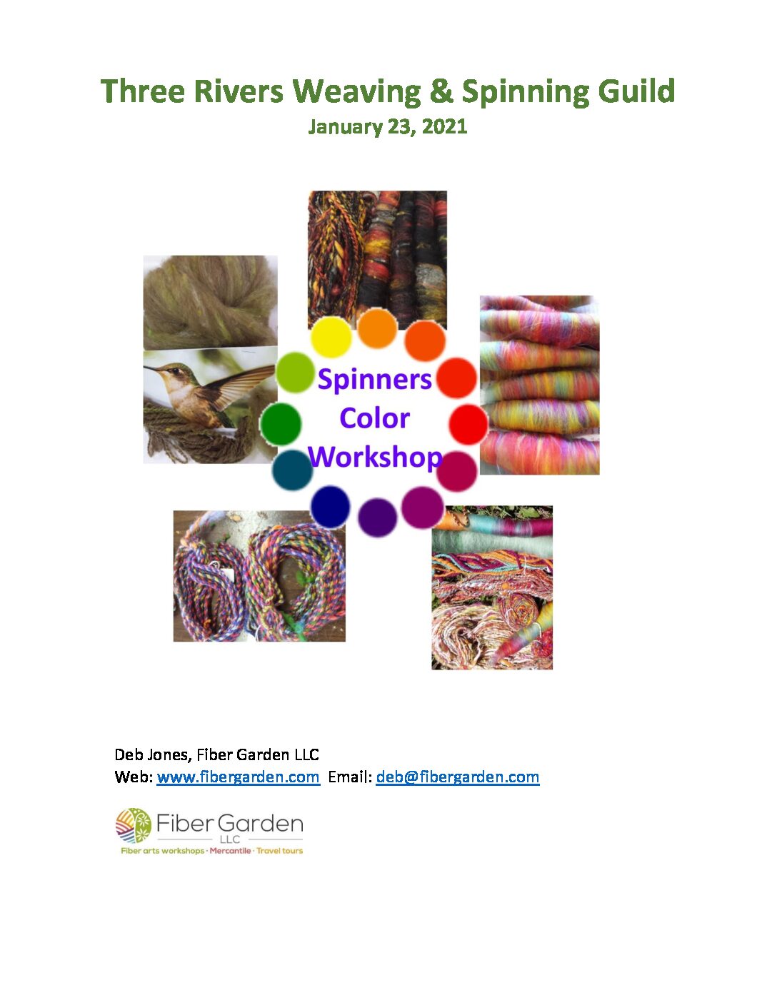 Color Design In Spinning - Three Rivers Weaving & Spinning Guild, January 2021